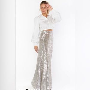 Show me your MuMu rsvp sequin maxi skirt